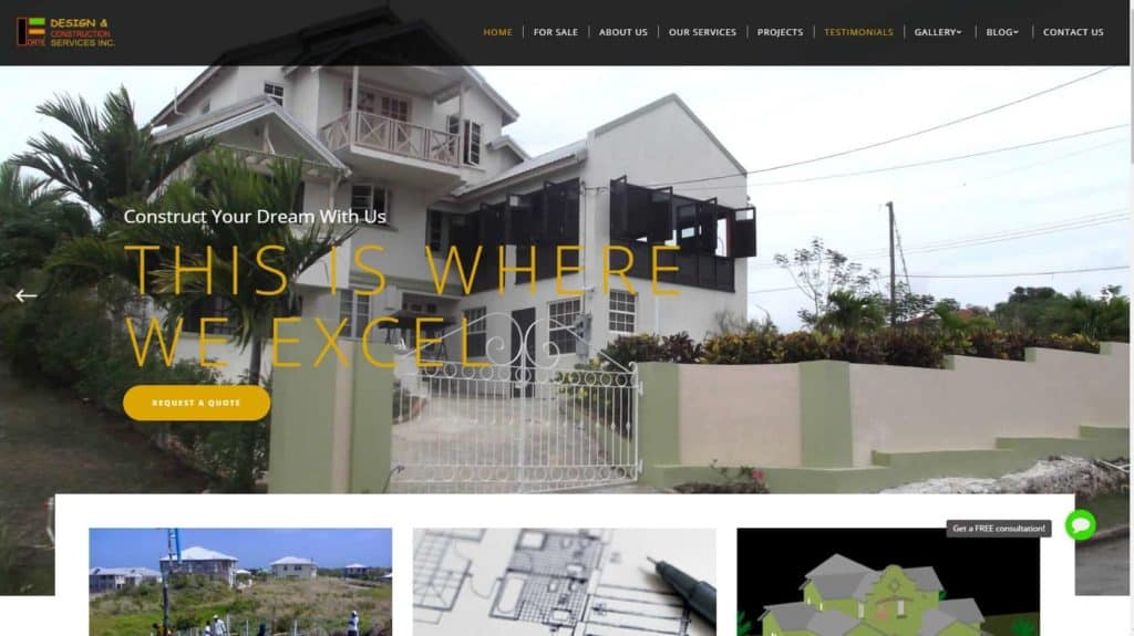 Forte Design & Construction Services website built by Kemar Miller from CTSE